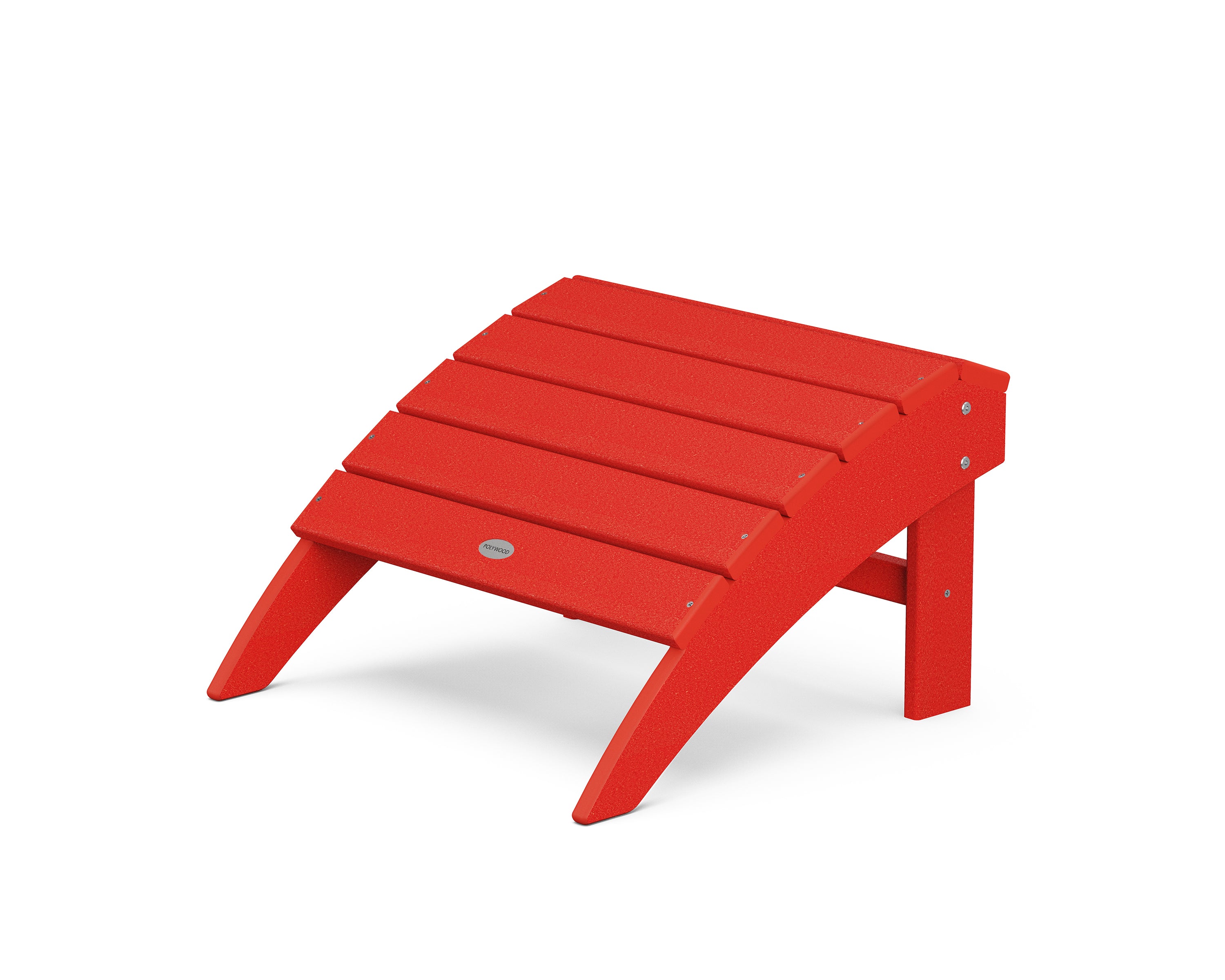 POLYWOOD® Vineyard Adirondack Ottoman in Sunset Red