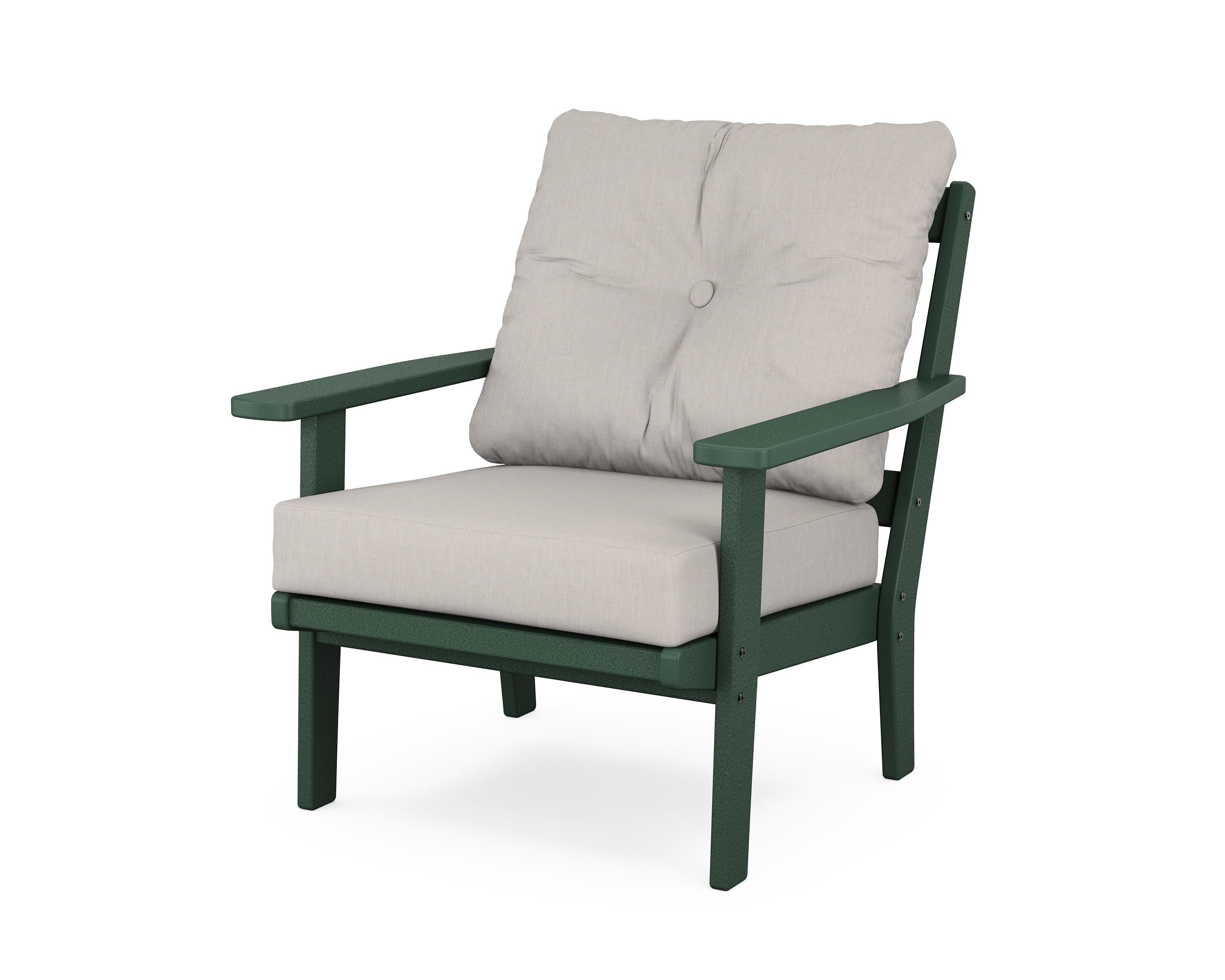POLYWOOD® Prairie Deep Seating Chair in Green / Cast Ash