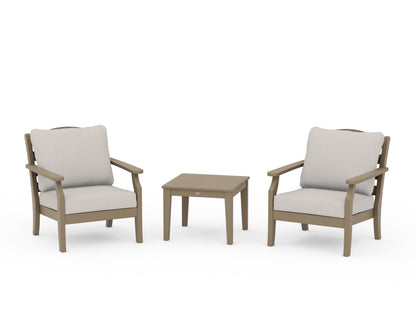Draper James™ by  POLYWOOD® Savannah 3-Piece Deep Seating Set in Vintage Sahara / Cast Ash