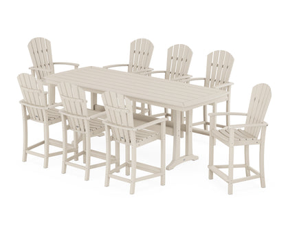 POLYWOOD® Palm Coast 9-Piece Counter Set with Trestle Legs in Sand