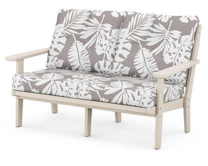 POLYWOOD® Lakeside Deep Seating Loveseat in Sand / Leaf Grey Mist
