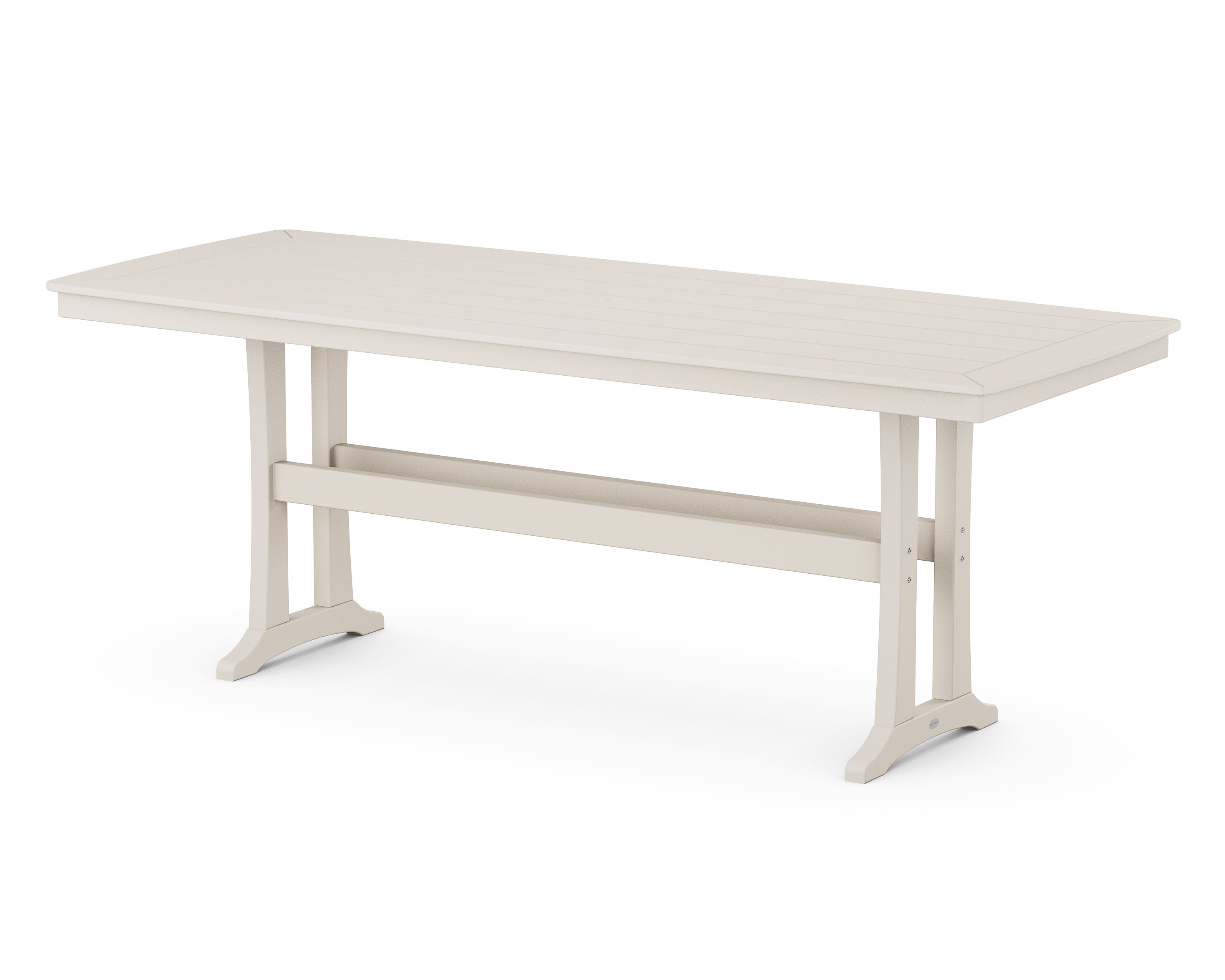 POLYWOOD® Nautical Trestle 39" x 97" Counter Table in Sand