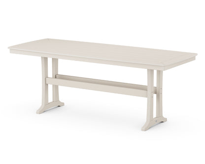 POLYWOOD® Nautical Trestle 39" x 97" Counter Table in Sand
