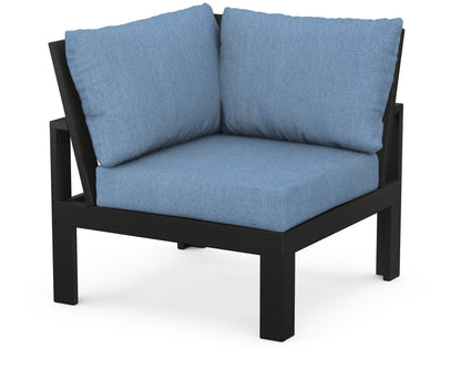 Unbranded Modular Corner Chair in Black / Sky Blue