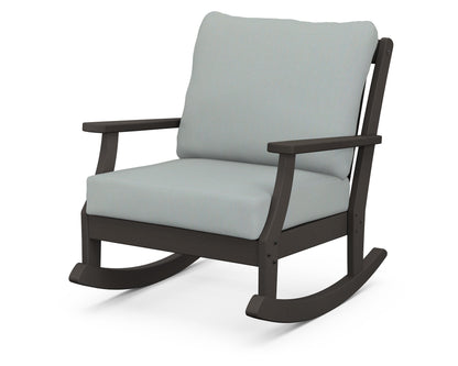POLYWOOD® Braxton Deep Seating Rocking Chair in Vintage Coffee / Spa