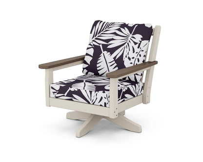 Chippendale Deep Seating Swivel Chair - Sand