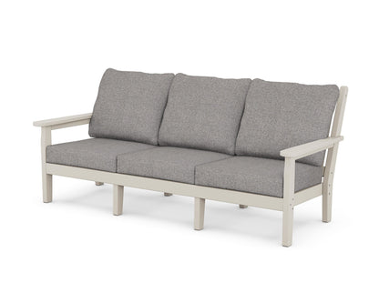 POLYWOOD® Chippendale Deep Seating Sofa in Sand / Grey Mist