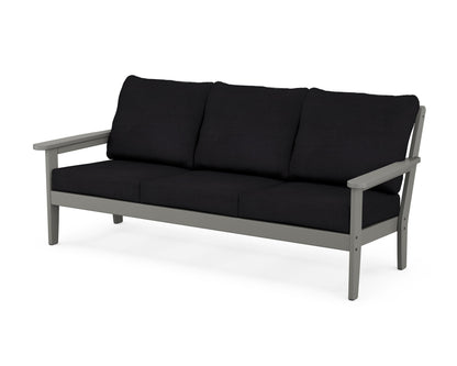 Country Living Cottage Deep Seating Sofa in Slate Grey / Midnight Linen