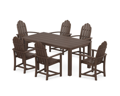 POLYWOOD® Classic Adirondack 7-Piece Parsons Dining Set in Mahogany