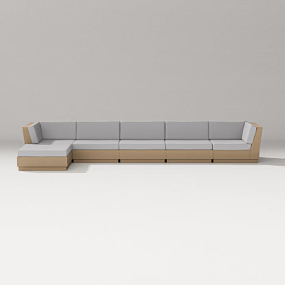 PW Designer Series Elevate 6-Piece Chaise Sectional in Vintage Sahara / Granite