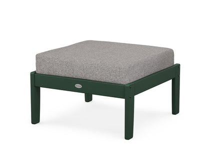 POLYWOOD® Braxton Deep Seating Ottoman in Green / Grey Mist