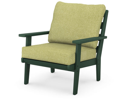 POLYWOOD® Grant Park Deep Seating Chair in Green / Chartreuse Boucle