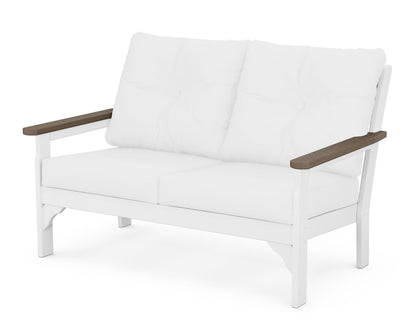 POLYWOOD® Vineyard Deep Seating Loveseat in White / Kona / Natural