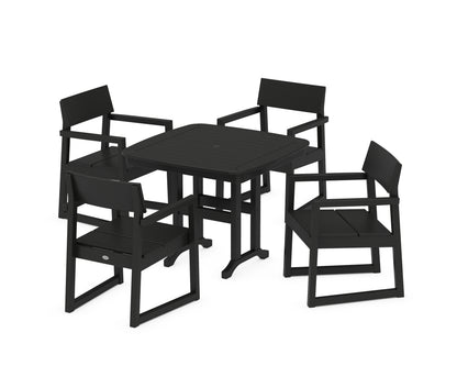 POLYWOOD® EDGE 5-Piece Dining Set in Black