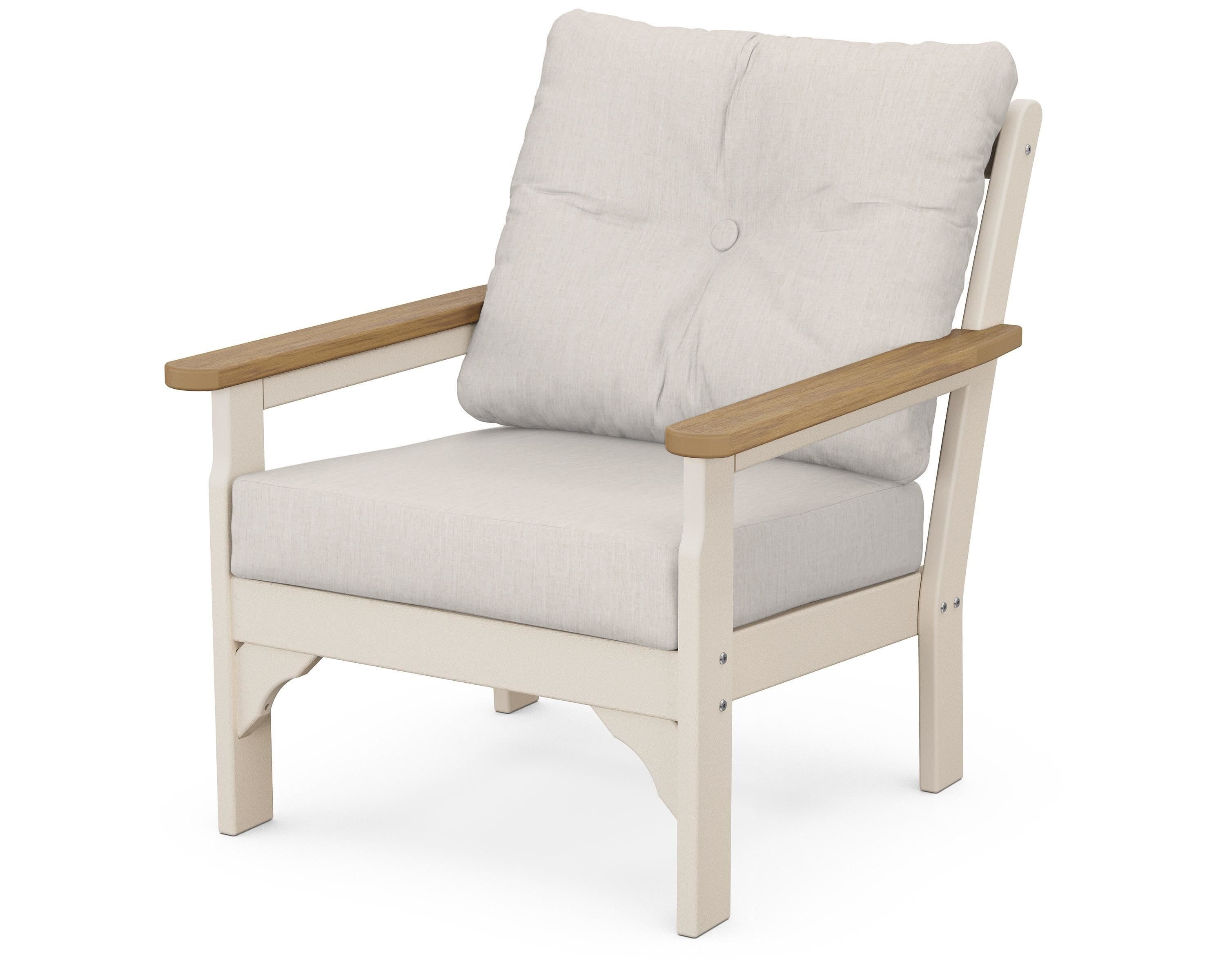 POLYWOOD® Vineyard Deep Seating Chair in Sand / Natural / Cast Ash