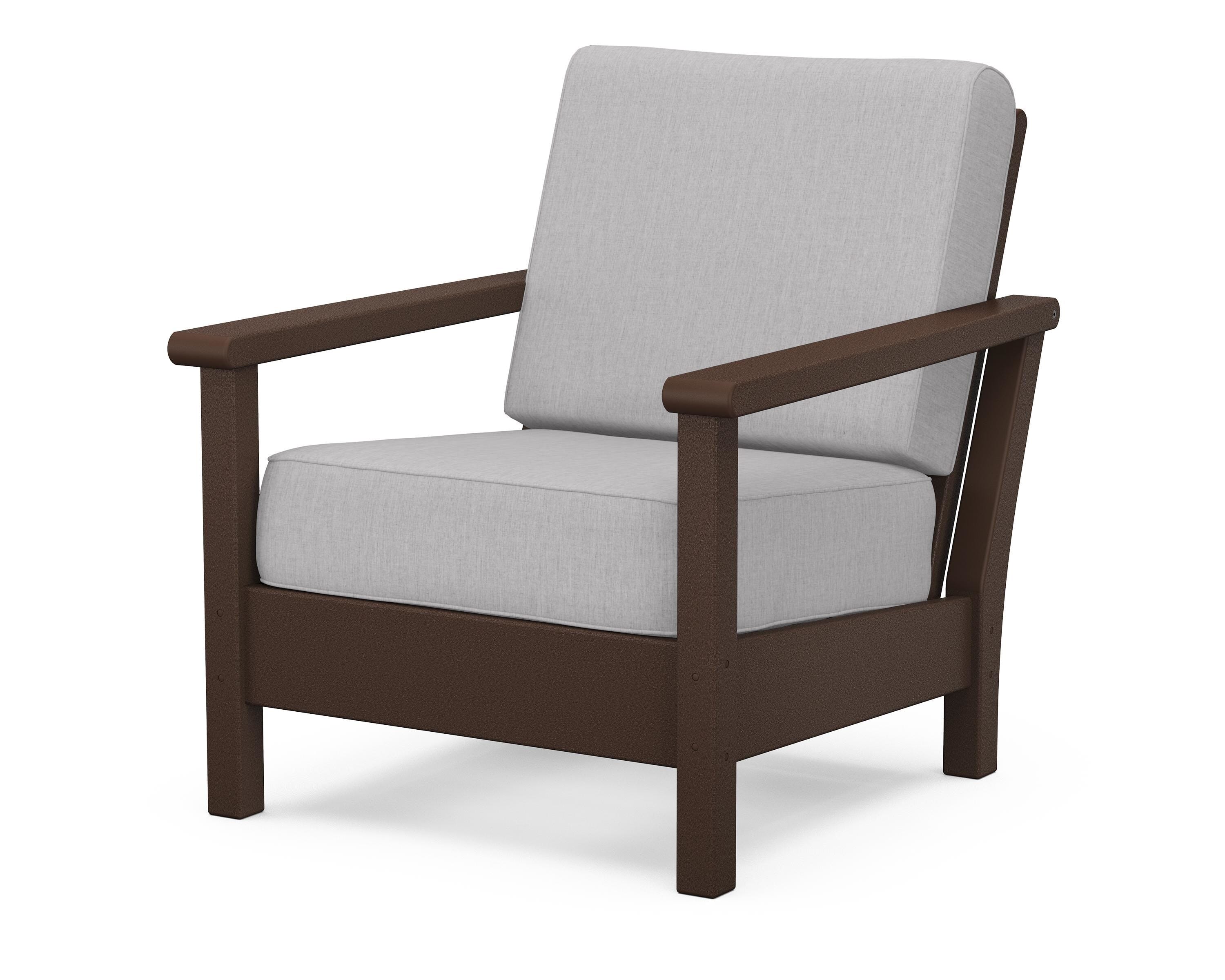 POLYWOOD® Harbour Deep Seating Chair in Mahogany / Granite