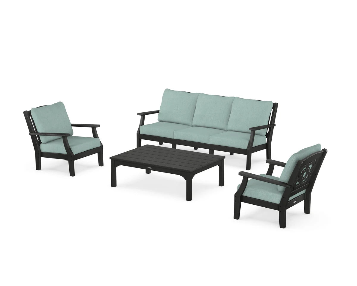 Chinoiserie 4-Piece Deep Seating Set with Sofa