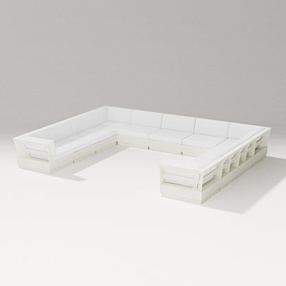 PW Designer Series Elevate Large U-Shaped Sectional in Vintage White / Natural