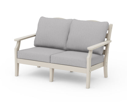 Draper James™ by  POLYWOOD® Savannah Deep Seating Loveseat in Sand / Granite