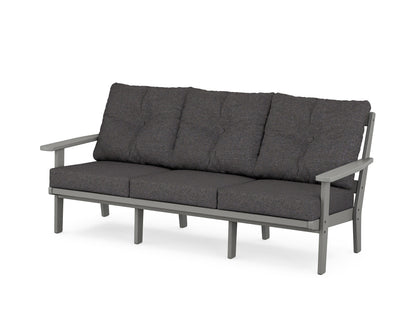 POLYWOOD® Oxford Deep Seating Sofa in Slate Grey / Ash Charcoal