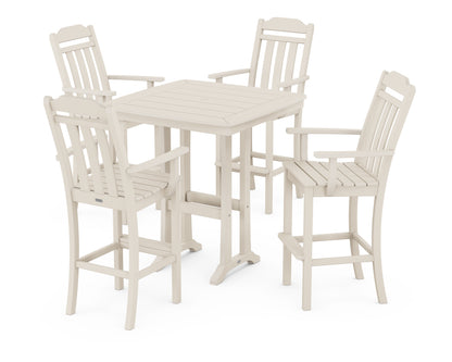 Country Living Cottage 5-Piece Bar Set with Trestle Legs in Sand