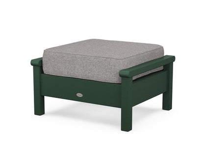 POLYWOOD® Harbour Deep Seating Ottoman in Green / Grey Mist