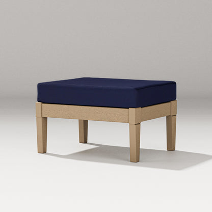PW Designer Series Estate Lounge Ottoman in Vintage Sahara / Navy
