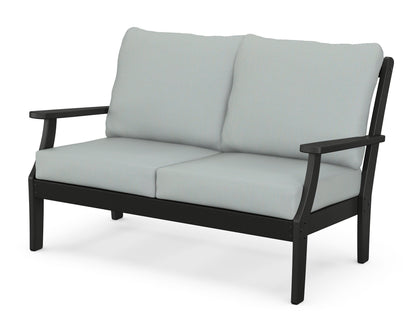 POLYWOOD® Braxton Deep Seating Loveseat in Black / Spa