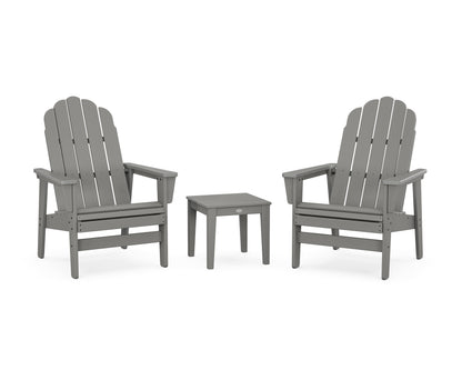 POLYWOOD® 3-Piece Vineyard Grand Upright Adirondack Set in Slate Grey