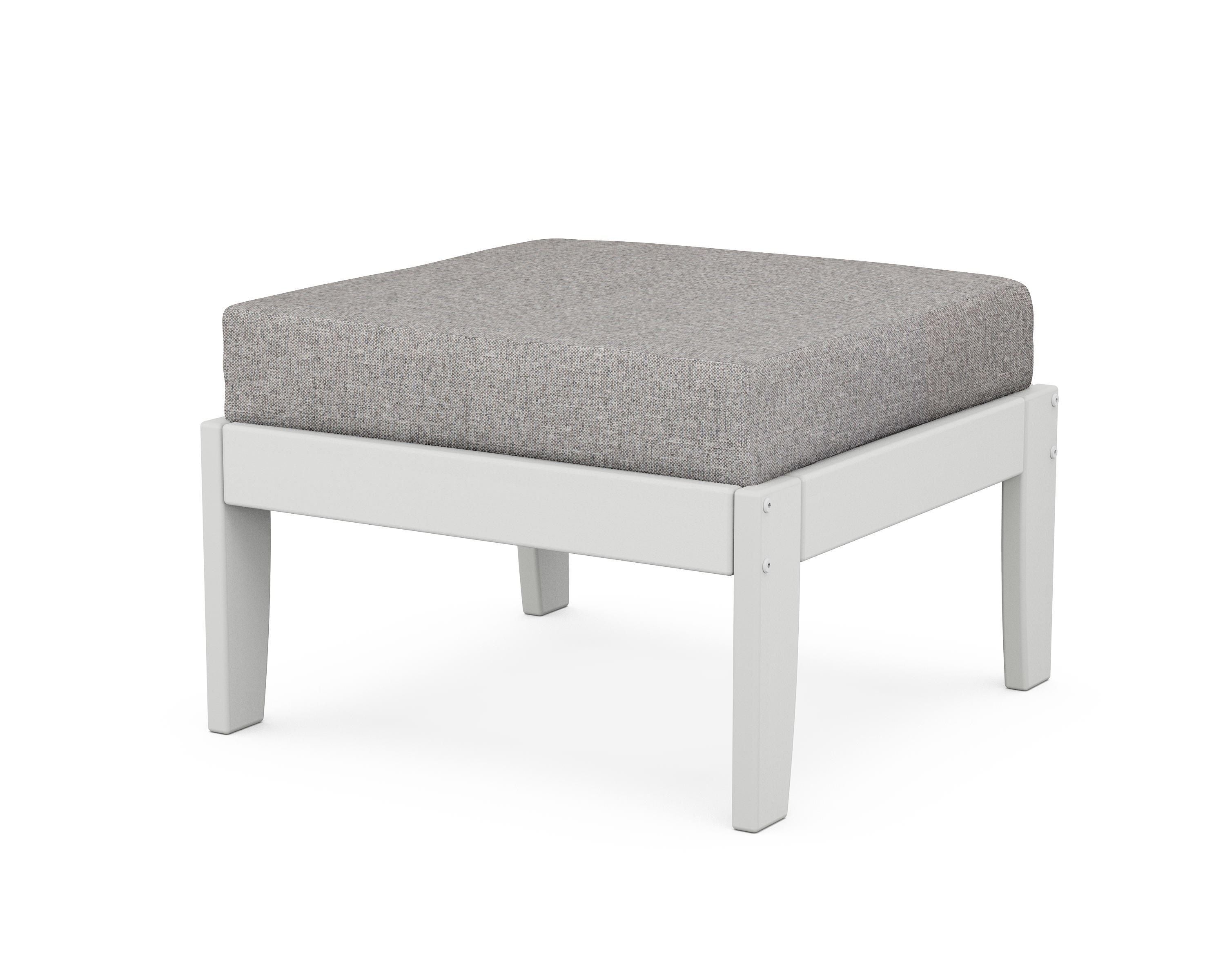 Unbranded Modular Ottoman - Classic in White / Grey Mist