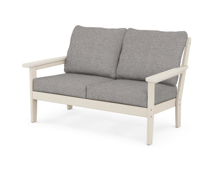 Country Living Cottage Deep Seating Loveseat in Sand / Grey Mist
