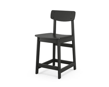 POLYWOOD® Modern Studio Urban Counter Chair in Black