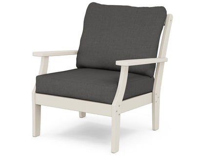 POLYWOOD® Braxton Deep Seating Chair in Sand / Spectrum Carbon