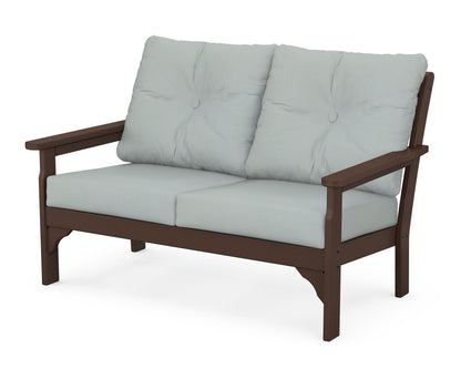 POLYWOOD® Vineyard Deep Seating Loveseat in Mahogany / Spa