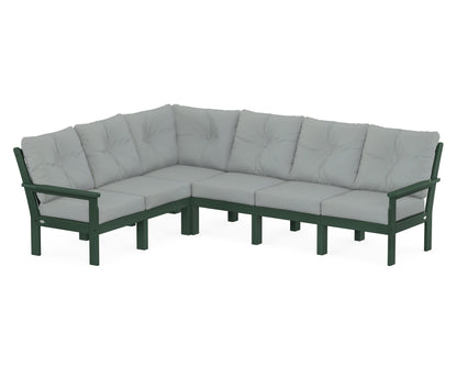 POLYWOOD® Vineyard 6-Piece Sectional in Green / Spa