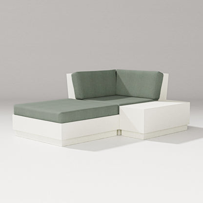 PW Designer Series Elevate Corner Chaise in Vintage White / Cast Sage