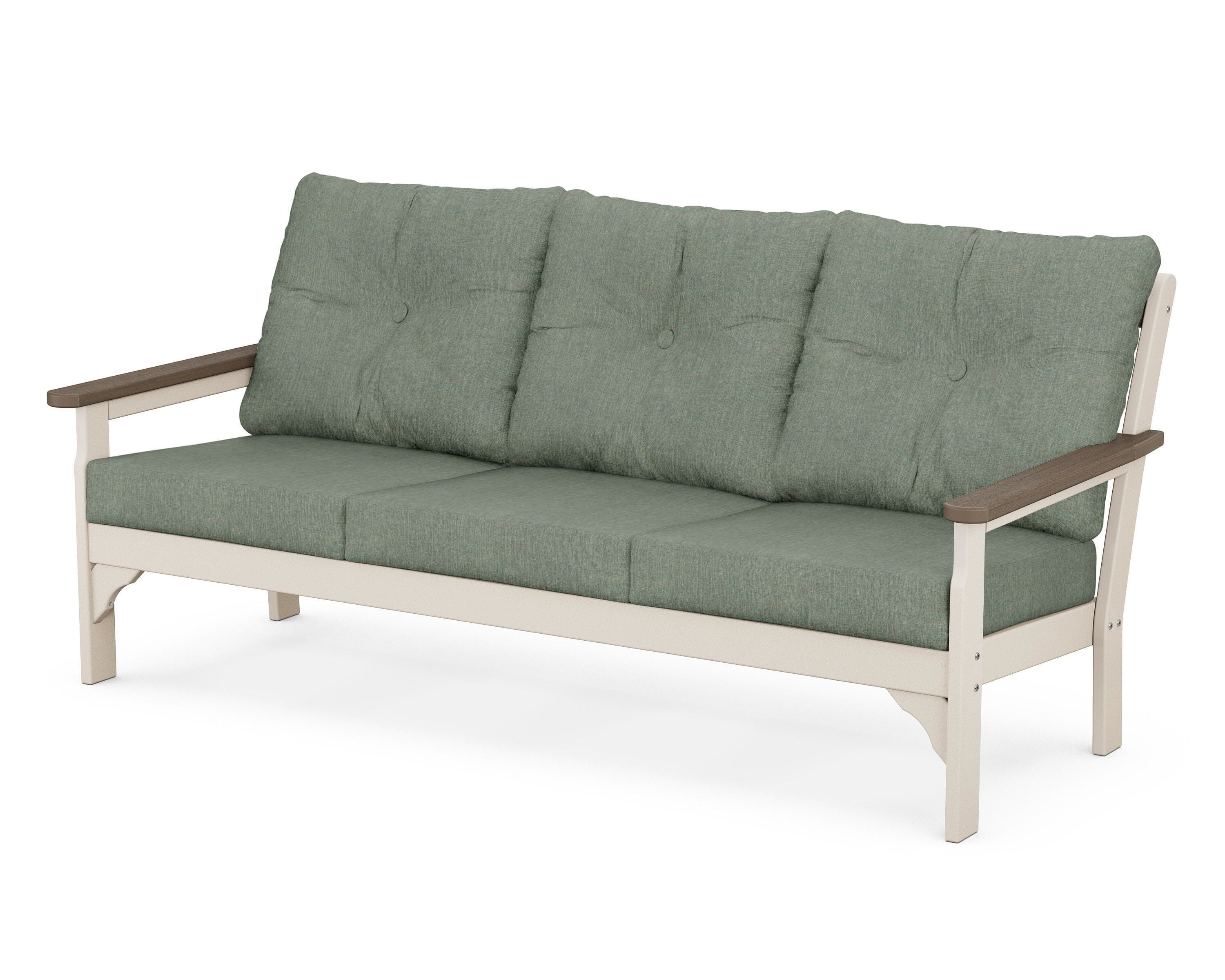 POLYWOOD® Vineyard Deep Seating Sofa in Sand / Kona / Cast Sage