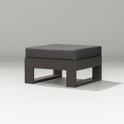 PW Designer Series Latitude Lounge Ottoman in Vintage Coffee / Ash Charcoal