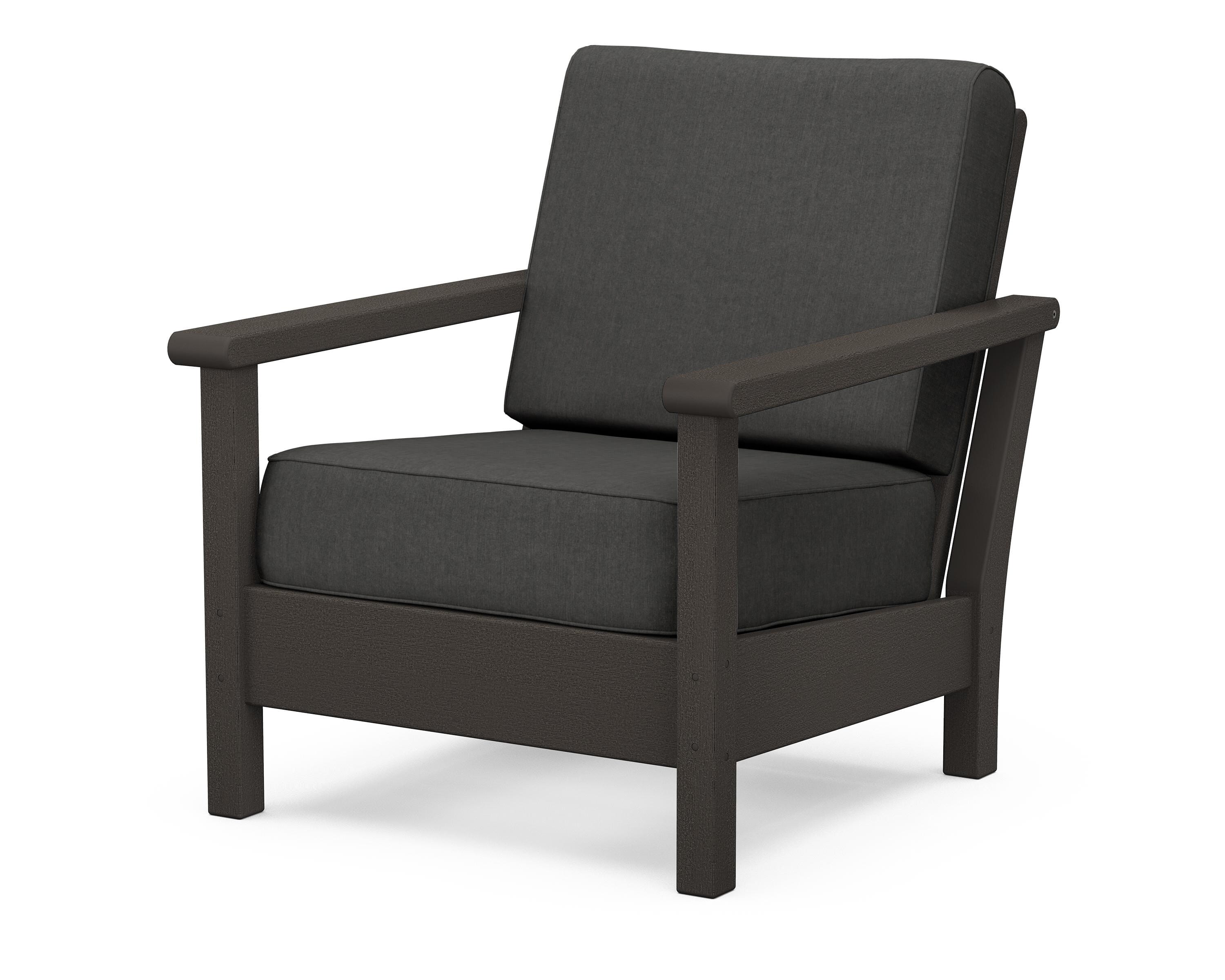 POLYWOOD® Harbour Deep Seating Chair in Vintage Coffee / Spectrum Carbon
