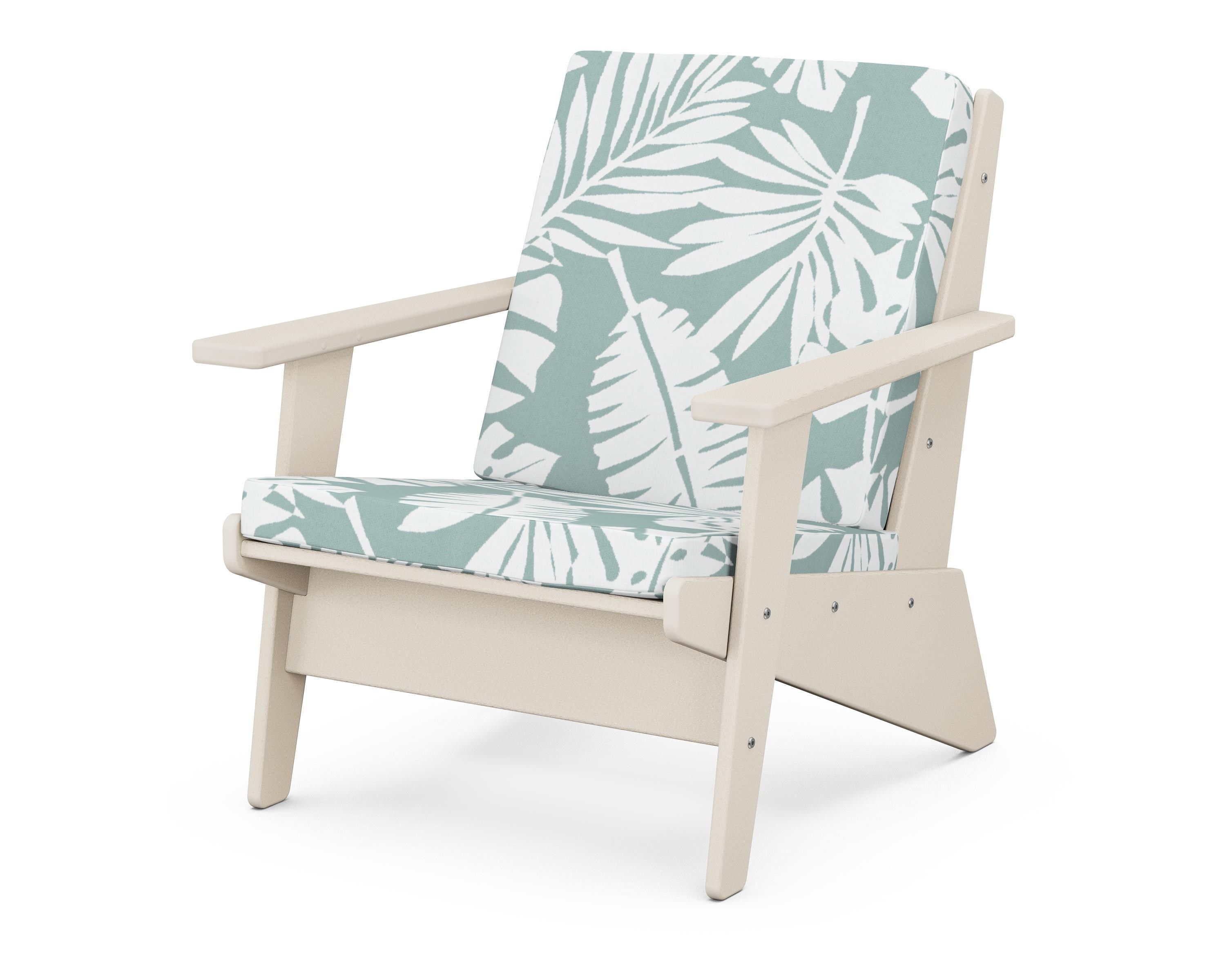 POLYWOOD® Riviera Modern Lounge Chair in Sand / Leaf Glacier Spa