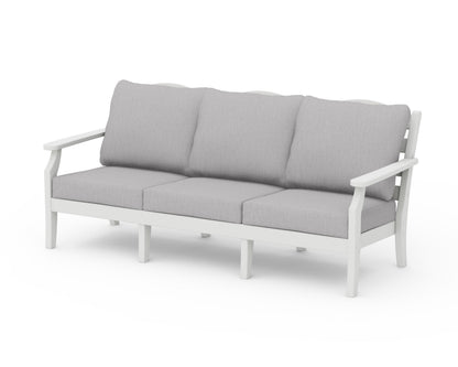 Draper James™ by  POLYWOOD® Savannah Deep Seating Sofa in Vintage White / Granite