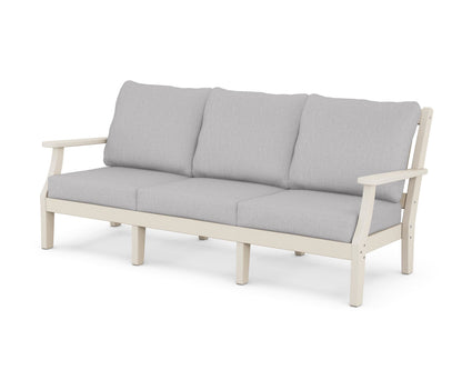 Martha Stewart by POLYWOOD® Chinoiserie Deep Seating Sofa in Sand / Granite