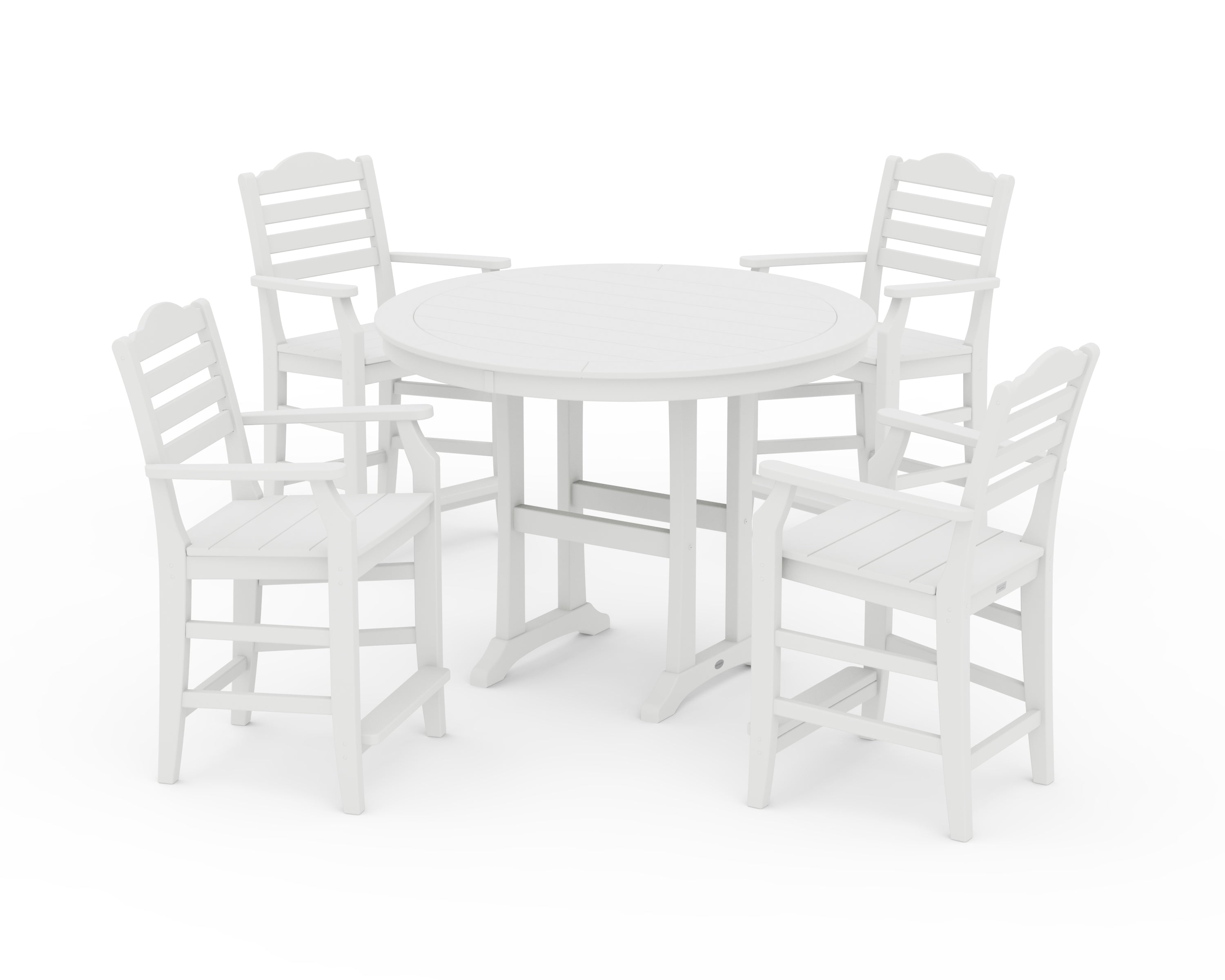 Draper James™ by  POLYWOOD® Savannah 5-Piece Round Counter Set in White