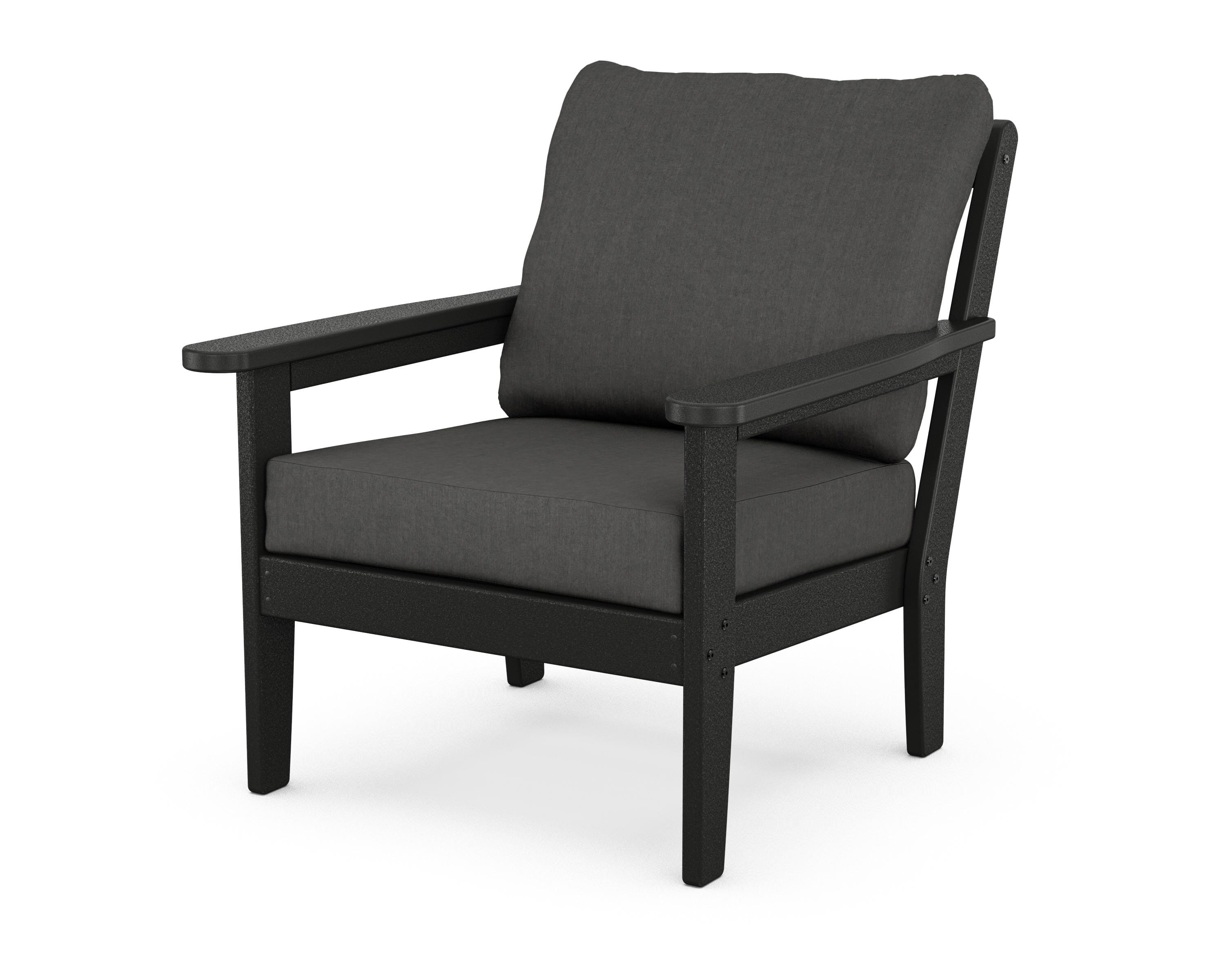 Country Living Cottage Deep Seating Chair in Black / Spectrum Carbon