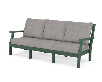 Martha Stewart by POLYWOOD® Chinoiserie Deep Seating Sofa in Green / Grey Mist