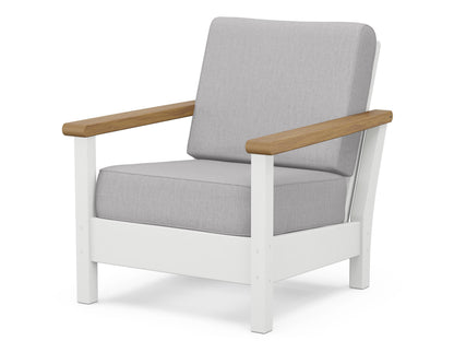 POLYWOOD® Harbour Deep Seating Chair in White / Natural / Granite