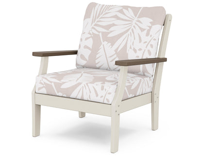 POLYWOOD® Braxton Deep Seating Chair in Sand / Kona / Leaf Dune Burlap