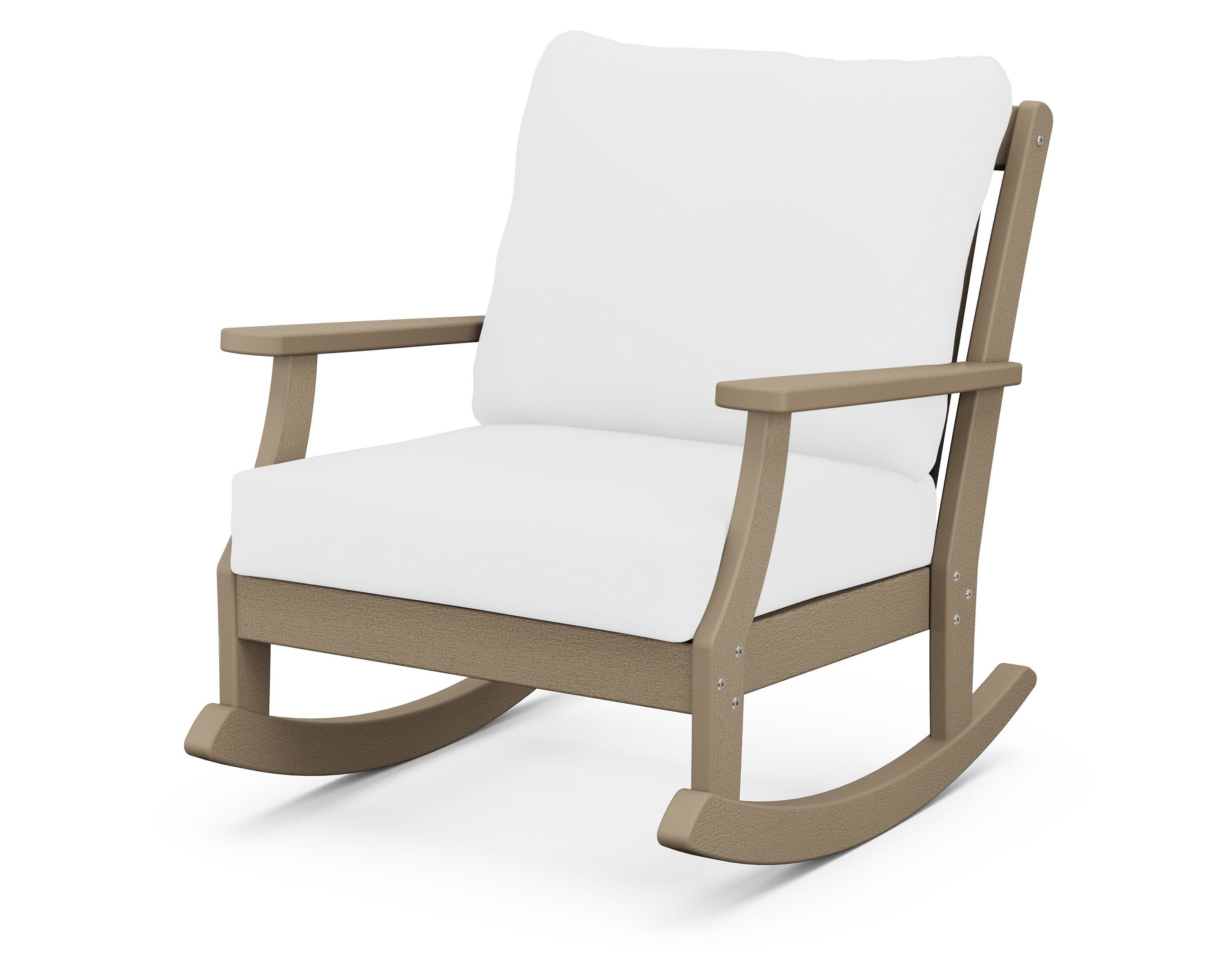 POLYWOOD® Braxton Deep Seating Rocking Chair in Vintage Sahara / Natural