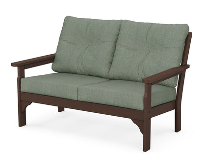 POLYWOOD® Vineyard Deep Seating Loveseat in Mahogany / Cast Sage