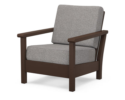POLYWOOD® Harbour Deep Seating Chair in Mahogany / Grey Mist